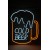 Neon Cold Beer Bardak Led Aydınlatma Tabela